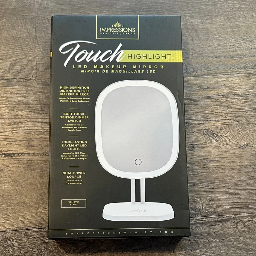 Impressions Vanity Company Touch Highlight White LED‎ Bathroom Makeup Mirror